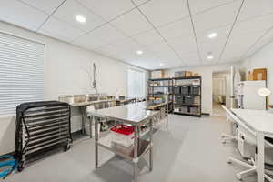 Flex room that could be used as an office, gym, or a creative studio space.