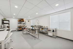 Flex room that could be used as an office, gym, or a creative studio space.