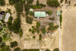 Aerial view of property's location with rural landscape