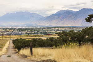 View of mountain background with rural landscape