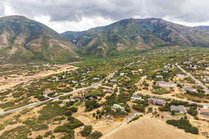 View of mountain background with rural landscape