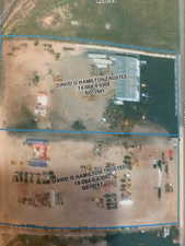 Aerial overview of property's location with property parcel outlined