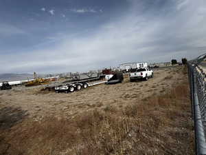 View of vehicle parking featuring a mountain view