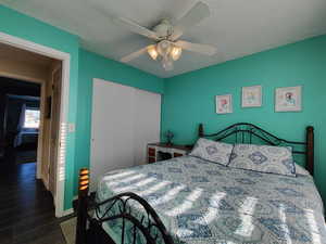 Second bedroom on the main level with a large closet.