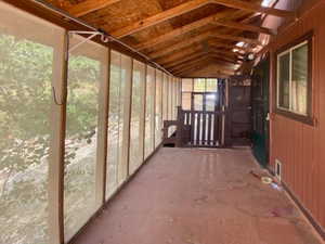 Storage room with an exterior structure