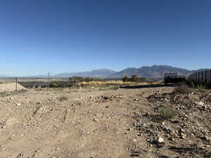Mountain view with rural landscape