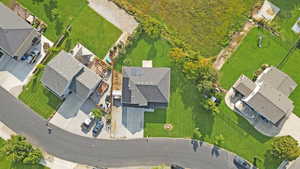 Drone / aerial view of a large body of water