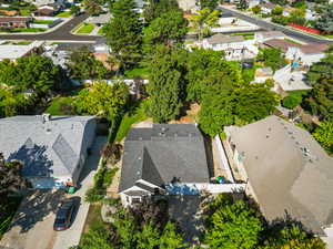 Aerial perspective of suburban area