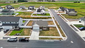 Aerial view of residential area