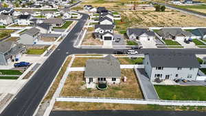 Aerial view of residential area