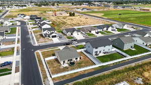 Aerial view of residential area