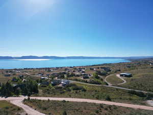 Drone / aerial view of a water and mountain view