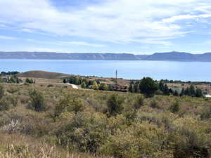 Water view with a mountain backdrop