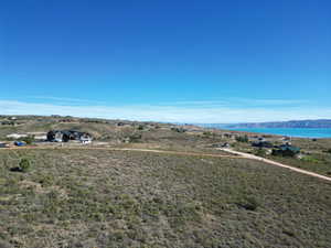 Bird's eye view of a large body of water