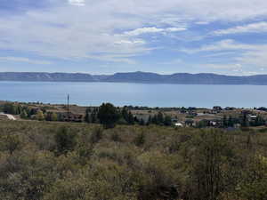 Water view featuring a mountain backdrop