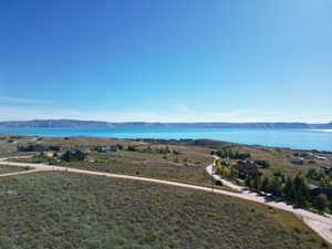 Drone / aerial view of a water and mountain view