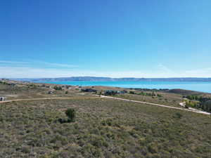 Water view featuring mountains