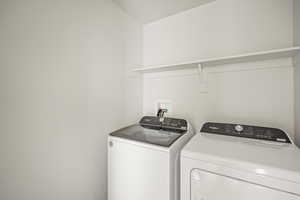 Laundry area featuring washer and dryer