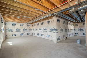 View of unfinished basement