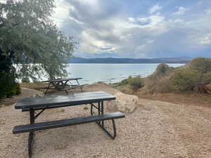 Picnic area by beach access point