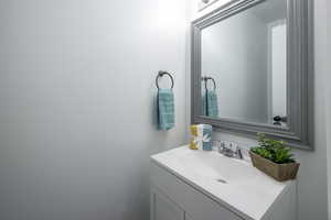 Bathroom featuring vanity