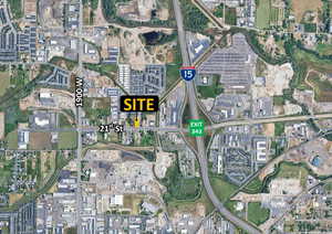 Aerial overview of property's location