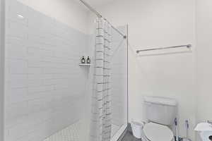 Bathroom featuring a stall shower