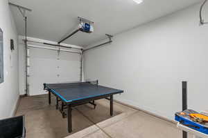 Garage with foldable ping pong table