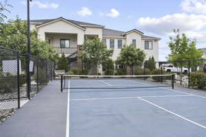 View of pickleball court