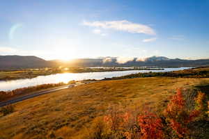 Water view with a mountain backdrop