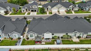 Aerial view of residential area