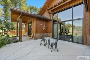View of patio featuring outdoor dining space