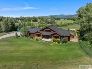 Aerial view of sparsely populated area