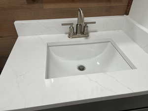 Bathroom view of vanity