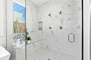 Primary Bathroom featuring a stall shower