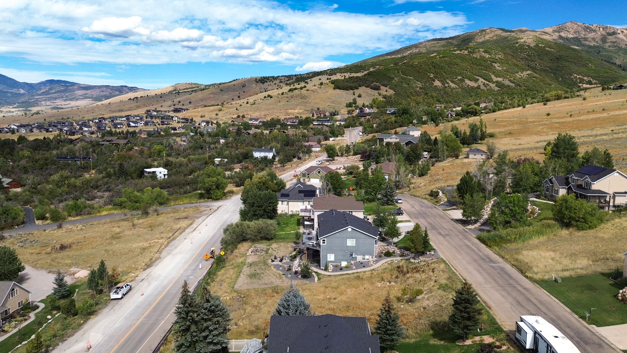 Bird's eye view of mountains