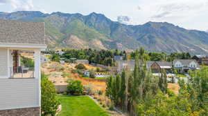 Mountain view with nearby suburban area
