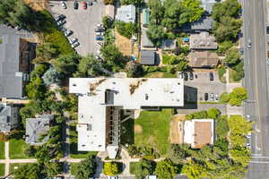 Aerial view of residential area