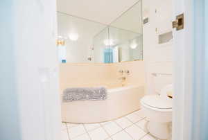 Master bath with large garden tub.