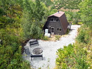 View from above of property