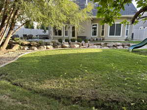 View of yard featuring a patio