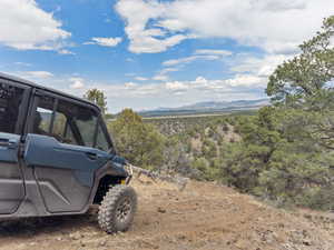 View of yard featuring a mountain view