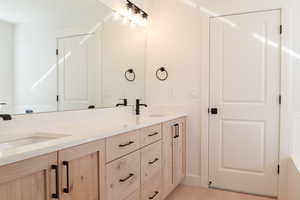 Full bathroom featuring double vanity