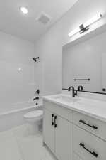 MAIN BATH W/ WHITE SHAKER CABINETS & QUARTZ COUNTERTOPS! (PICTURE OF PREVIOUS BUILT HOME-OPTIONS, COLORS AND MATERIALS MAY VARY)
