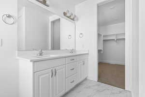 PRIMARY SUITE BATHROOM W/ DOUBLE SINKS & TOILET CLOSET!  (PICTURE OF PREVIOUS BUILT HOME-COLORS AND MATERIALS MAY VARY)