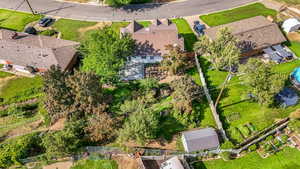 Aerial view of residential area