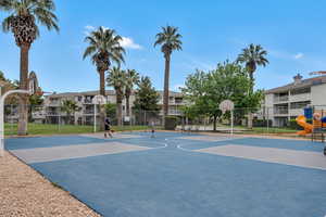 View of sport court featuring community basketball court