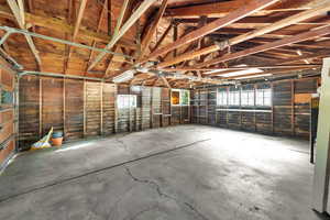 Nice big detached garage  with a storage shed attached. Very unique for this area