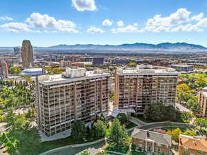 View of urban area featuring a mountainous background