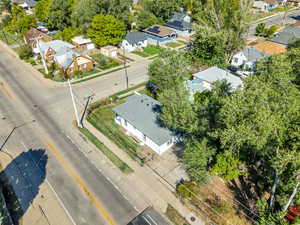 Aerial view of residential area